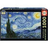 Image de Educa legpuzzel Starry Night miniatuur 1000 stukjes kunst puzzel.