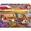 Image de Educa puzzel honden strand dieren 1000 stukjes karton volwassenen.