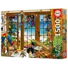 Image de Educa puzzel vogelaars raam 1500 stukjes legpuzzel karton.