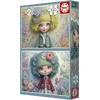 Image de Educa legpuzzel Flower Girls - 2 puzzels van 100 stukjes karton.