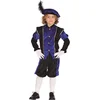 Image de Fiestas Guirca - Pietenpak zwart / blauw 3-4 jaar - Welkom Sinterklaas - Pietenpak kinderen - intocht sinterklaas - Sinterklaas verkleden