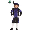 Image de Fiestas Guirca - Pietenpak zwart / blauw 5-6 jaar - Welkom Sinterklaas - Pietenpak kinderen - intocht sinterklaas - Sinterklaas verkleden