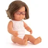 Image de Miniland Babypop Blank Meisje met het Syndroom van Down en een Bril 38cm