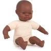Image de MINILAND Babypop Met Stoffen Lijfje - Afrikaans 32Cm - Met Vanillegeur - Waterdicht - 10 Maanden