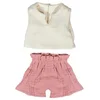 Image de Miniland poppenkleding T-shirt en short 38cm - poppenaccessoire katoen.