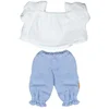 Image de Miniland poppenkleding zomer blouse en broek 38cm katoen.