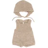 Image de ML Poppen: KRUIPPAKJE GEBREID beige voor jongen 38cm, eco en gerecycleerd,  2-delig, met mutsje, op kleerhanger, 3+