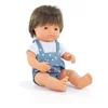 Image de MINILAND Pop - Europese Jongen Bruinharig 38Cm - Incl. Vriendschapsarmband + Stickers - 10 Maanden
