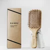 Image de Banbu Bamboe Haarborstel - Vierkant - Ergonomisch Design - Milieuvriendelijk Haaronderhoud - Biologisch Afbreekbaar