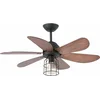 Image de Faro CHICAGO plafondventilator - walnoot / zwart - ø91cm