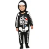 Image de Atosa Verkleed set voor peuters - skelet - zwart - 2-delig - carnaval/Halloween dieren verkleedkleding 12-24 mnd