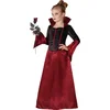 Image de ATOSA - Zwart-rood vampieren kostuum voor meisjes - 134/146 (7-9 jaar)