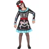 Image de Dia de los Muertos kleurrijk skelet kostuum voor meisjes - Verkleedkleding