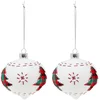 Image de Kerstballen 8 cm (2 uds) Kristal Wit