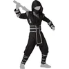Image de Atosa Carnaval verkleed kostuum/outfit - Ninja Warrior - voor jongens - zwart/wit - polyester - Compleet 116