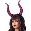 Image de Halloween/horror verkleed diadeem/tiara - grote duivel hoorns - kunststof - dames/meisjes