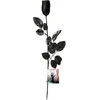 Image de Halloween accessoires bloemen - zwarte rozen met blaadjes - 53 cm