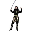 Image de Witbaard Verkleepak Ninja Polyester Zwart/goud Mt 139-155 Cm