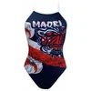 Image de Turbo Maori Flag Zwemkleding Rood,Blauw 5XL Vrouw