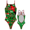 Image de Turbo Christmas Zwemkleding Groen 4XL Vrouw