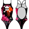 Image de Turbo Flowers And Skulls Zwemkleding Zwart L Vrouw