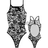 Image de Turbo Stickers Zwemkleding Wit,Zwart 5XL Vrouw