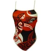 Image de Turbo Maori Skin Tattoo Zwemkleding Rood,Zwart 5XL Vrouw