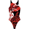 Image de Turbo Maori Skin Tattoo Zwemkleding Rood S Vrouw