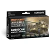 Image de Vallejo Hobbyverf Acrylverf - 70203 Model Color - WWII Amerikaanse Tanks en Infanterie Kleurenset - Acryl Set - 6x Verf set - 6x 18 ml