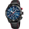 Image de Festina F20519/2 Heren Horloge - Chronograaf - Mineraalglas - Roestvrijstaal/Leer - Zwart - Ø 45 mm - Quartz - Gesp - 10 ATM (zwemmen)