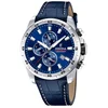 Image de Festina F20692/2 Heren Horloge - Chronograaf - Mineraalglas - Roestvrijstaal/Leer - Zilverkleurig - Quartz - Gesp - 10 ATM (zwemmen)