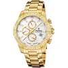 Image de Festina F20705/1 Heren Horloge - Chronograaf - Mineraalglas - Roestvrijstaal/Leer - Quartz - Gesp - 10 ATM (zwemmen)