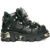 Image de New Rock Lage schoenen -37 Shoes- M-110-S1 Zwart/Zilverkleurig
