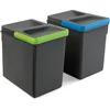 Image de Emuca Recyclingcontainers voor keukenlade, hoogte 216 mm, 2x6L, Actraciet grijs