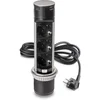 Image de Emuca Vertikal Push 60 uitschuifbare multi-connector, diameter 60 mm, 3 x Schuko-plug, 1 x USB Type