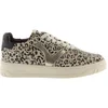 Image de Dames sneakers van gesplitst leer met dierenprint en metaal Victoria Seul