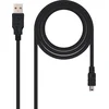 Image de USB 2.0 A to Mini USB B Cable NANOCABLE 10.01.0402 1,8 m Black