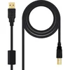 Image de USB 2.0 A to USB B Cable NANOCABLE 10.01.120 Black