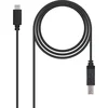 Image de Nanocable USB 2.0, 1m USB-kabel USB C USB B Zwart