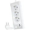 Image de Schuko 3 Way Multi-socket Adapter NANOCABLE 10.37.0013-W USB x 2