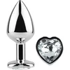 Image de SECRETPLAY TOYS | Secret Play - Metal Butt Plug Clear Crystal Heart Small Size 7 Cm