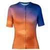 Image de Tactic Atacama Korte Mouw Wielertrui Oranje,Blauw M Vrouw