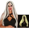 Image de Fiestas Guirca - Pruik Fluoriserend Glow In The Dark met zwarte streep - Halloween Pruik - Halloween accessoires - Halloween outfit - Pruiken - enge pruiken