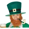 Image de St Patricksday hoge hoed - groen - volwassenen - polyester - Sint Patrick - Leprechaun - verkleedhoed
