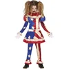 Image de Fiestas Guirca - Patriot Clown meisjes (7-9 jaar) - Carnavalskleding - Carnaval - carnavalskleding 2027 - Carnaval kostuum