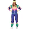 Image de Fiestas Guirca - 80-er jaren trainingspak blauw vrouw (mt L) - Carnavalskleding - Carnaval - carnavalskleding 2027 - Carnaval kostuum