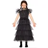 Image de Fiestas Guirca - Thursday Night Queen - 7-9 jaar - Wednesday Addams kostuum - Wednesday jurk - Halloween Kostuum voor kinderen - Halloween - Halloween kostuum meisjes
