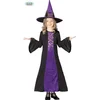 Image de Fiestas Guirca Halloween verkleed kostuum heks - paars - kinderen - heksen jurk en hoed - carnaval 110/116