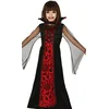 Image de Vampieren jurk voor meisjes - zwart/rood - Halloween - verkleedkleding 140/152