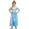 Image de IJsprinses verkleed jurk voor kinderen - blauw - sprookjes prinsessen thema kleding - incl. diadeem 98/104